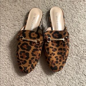 MUSSHOE Women's Leopard Print Loafers